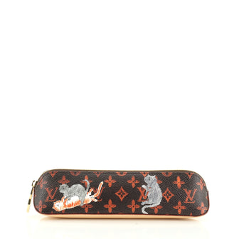 Louis Vuitton Elizabeth Pencil Pouch Limited Edition Grace Coddington Catogram Canvas