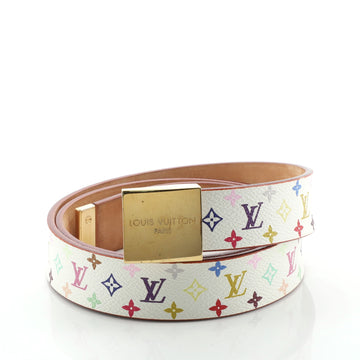 Louis Vuitton Ceinture Carre Belt Monogram Multicolor Thin