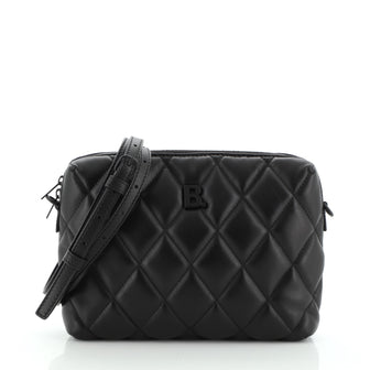 Balenciaga B. Camera Bag Quilted Leather