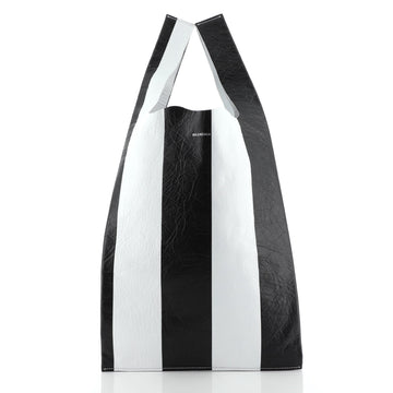 Balenciaga Supermarket Shopper Bag Striped Leather Medium