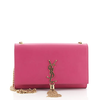 Saint Laurent Classic Monogram Tassel Crossbody Bag Leather Medium