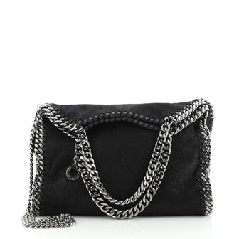 Stella McCartney Falabella Fold Over Crossbody Bag Shaggy Deer Mini