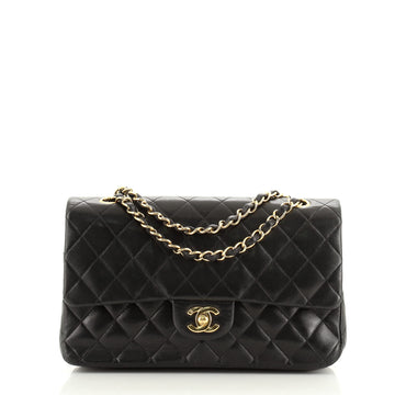 Chanel Vintage Classic Double Flap Bag Quilted Lambskin Medium