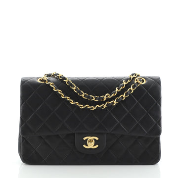 Chanel Vintage Classic Double Flap Bag Quilted Lambskin Medium