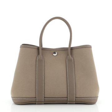 Hermes Garden Party Tote Toile and Leather 30