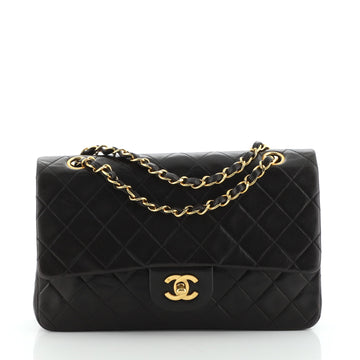 Chanel Vintage Classic Double Flap Bag Quilted Lambskin Medium