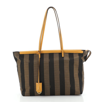 Fendi Pequin Roll Tote Canvas Large