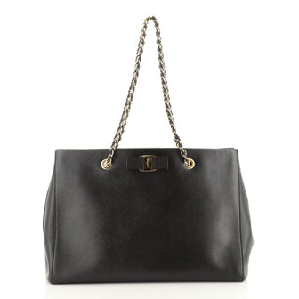 Salvatore Ferragamo Melike Tote Saffiano Leather Medium