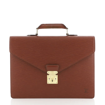 Louis Vuitton Serviette Ambassadeur Handbag Epi Leather