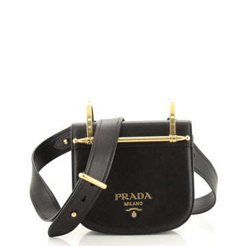 Prada Pionniere Saddle Crossbody Bag City Calfskin Small