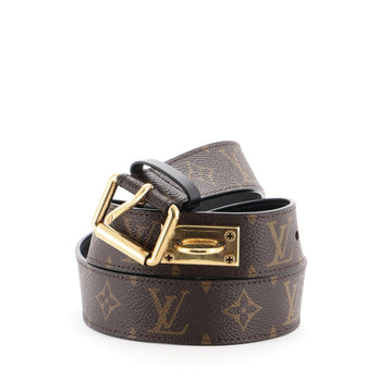 Louis Vuitton Signature Chain Belt Macassar Monogram Canvas Medium
