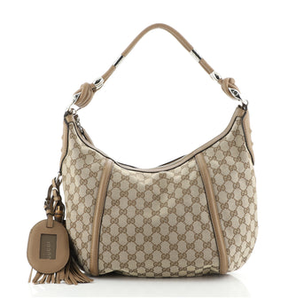 Gucci Techno Horsebit Hobo GG Canvas Medium