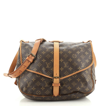 Louis Vuitton Saumur Handbag Monogram Canvas 35