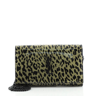 Saint Laurent Classic Monogram Wallet on Chain Printed Patent