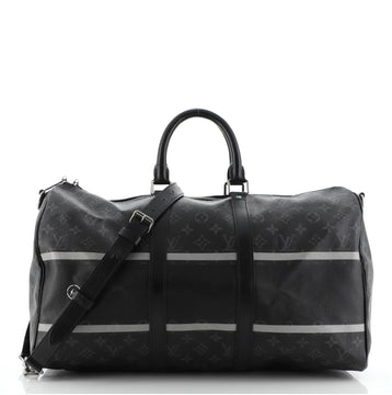 Louis Vuitton Keepall Bandouliere Bag Flash Fragment Monogram Eclipse Canvas 45