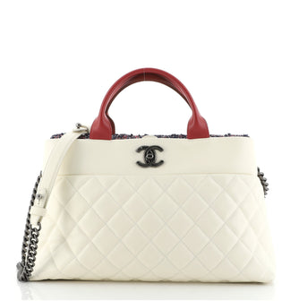 Chanel Airlines Portobello Tote Quilted Lambskin and Tweed Medium