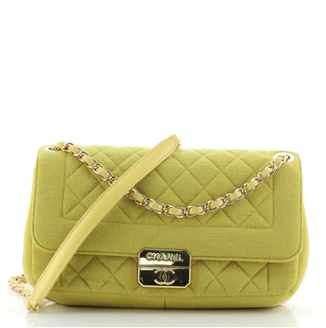 Chanel Chic With Me Flap Bag Quilted Jersey Large
