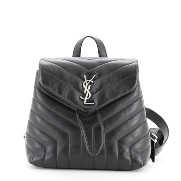 Saint Laurent LouLou Backpack Matelasse Chevron Leather Small
