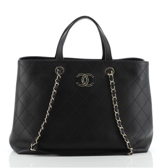Chanel CC Shopping Tote Stitched Calfskin Large