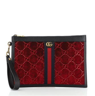 Gucci Ophidia Zip Pouch GG Velvet Large