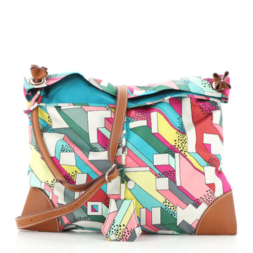Hermes Silky City Bag Printed Silk and Leather PM