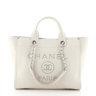 Chanel Deauville Tote Studded Caviar Small