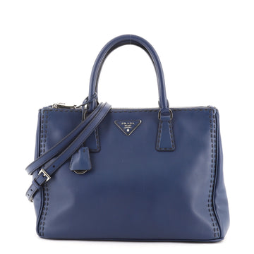 Prada Galleria Double Zip Tote Stitched City Calf Medium
