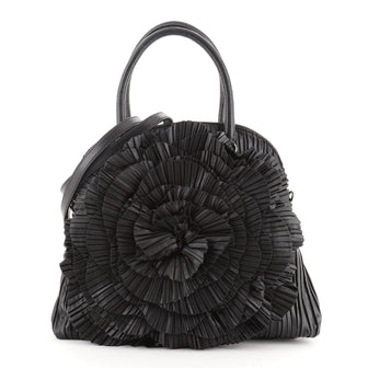 Valentino Petale Dome Bag Pleated Leather