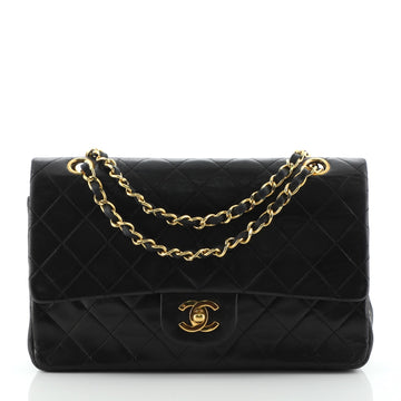 Chanel Vintage Classic Double Flap Bag Quilted Lambskin Medium