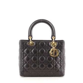 Christian Dior Vintage Lady Dior Bag Cannage Quilt Lambskin Medium