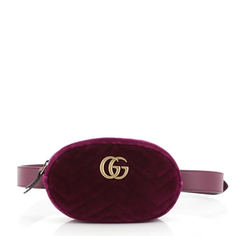 Gucci GG Marmont Belt Bag Matelasse Velvet