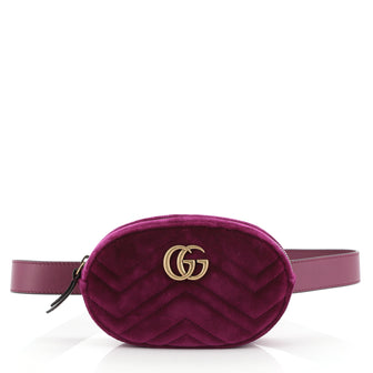 Gucci GG Marmont Belt Bag Matelasse Velvet
