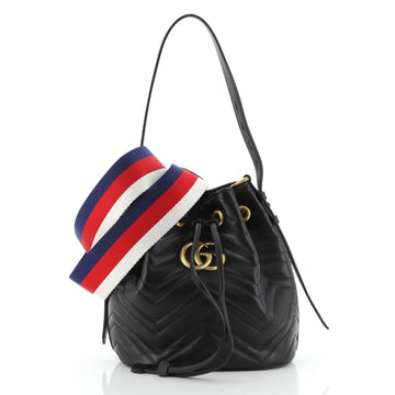 Gucci GG Marmont Bucket Bag Matelasse Leather Small
