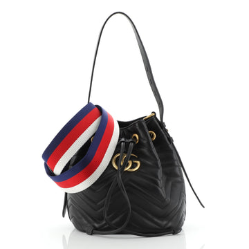 Gucci GG Marmont Bucket Bag Matelasse Leather Small