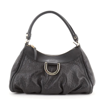Gucci D Ring Hobo Guccissima Leather Small