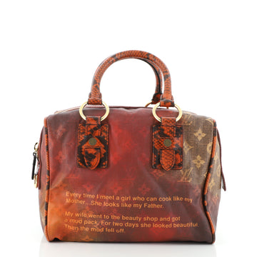Louis Vuitton Mancrazy Jokes Handbag Monogram Canvas and Snakeskin