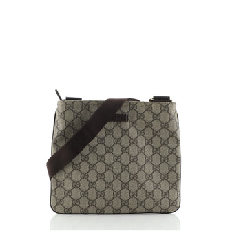 Gucci Zip Top Messenger Bag GG Coated Canvas Small