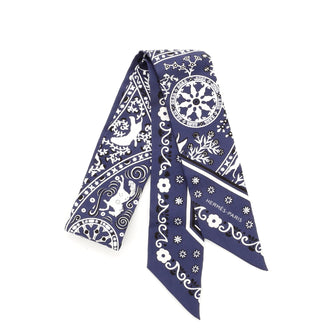 Hermes Peuple Du Vent Bandana Twilly Printed Silk