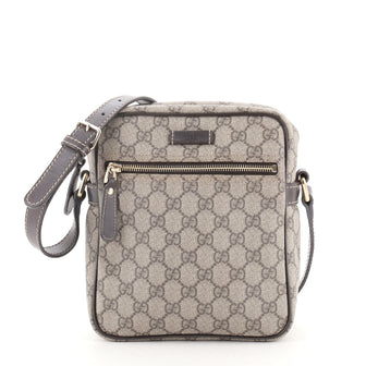Gucci Front Zip Messenger GG Coated Canvas Small