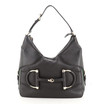 Gucci Web Horsebit Heritage Hobo Leather Medium