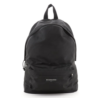 Balenciaga Explorer Backpack Logo Print Nylon