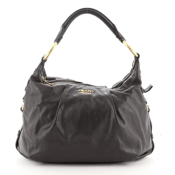 Prada Pleated Hobo Soft Calf Large