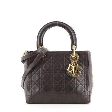 Christian Dior Vintage Lady Dior Bag Cannage Quilt Lambskin Medium
