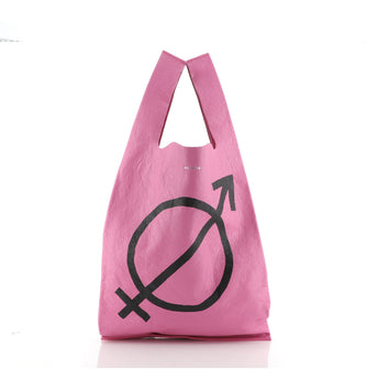 Balenciaga Supermarket Shopper Bag Printed Leather Small