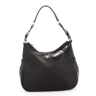 Prada Pleated Shoulder Bag Tessuto Medium