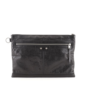 Balenciaga Classic City Clip Pouch Leather Large