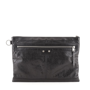 Balenciaga Classic City Clip Pouch Leather Large