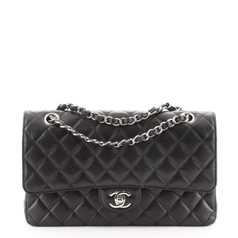 Chanel Classic Double Flap Bag Quilted Caviar Medium