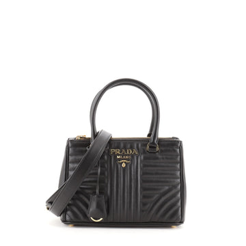 Prada Double Zip Tote Diagramme Quilted Leather Mini