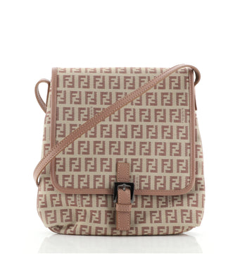 Fendi Vintage Flap Crossbody Bag Zucchino Canvas Small